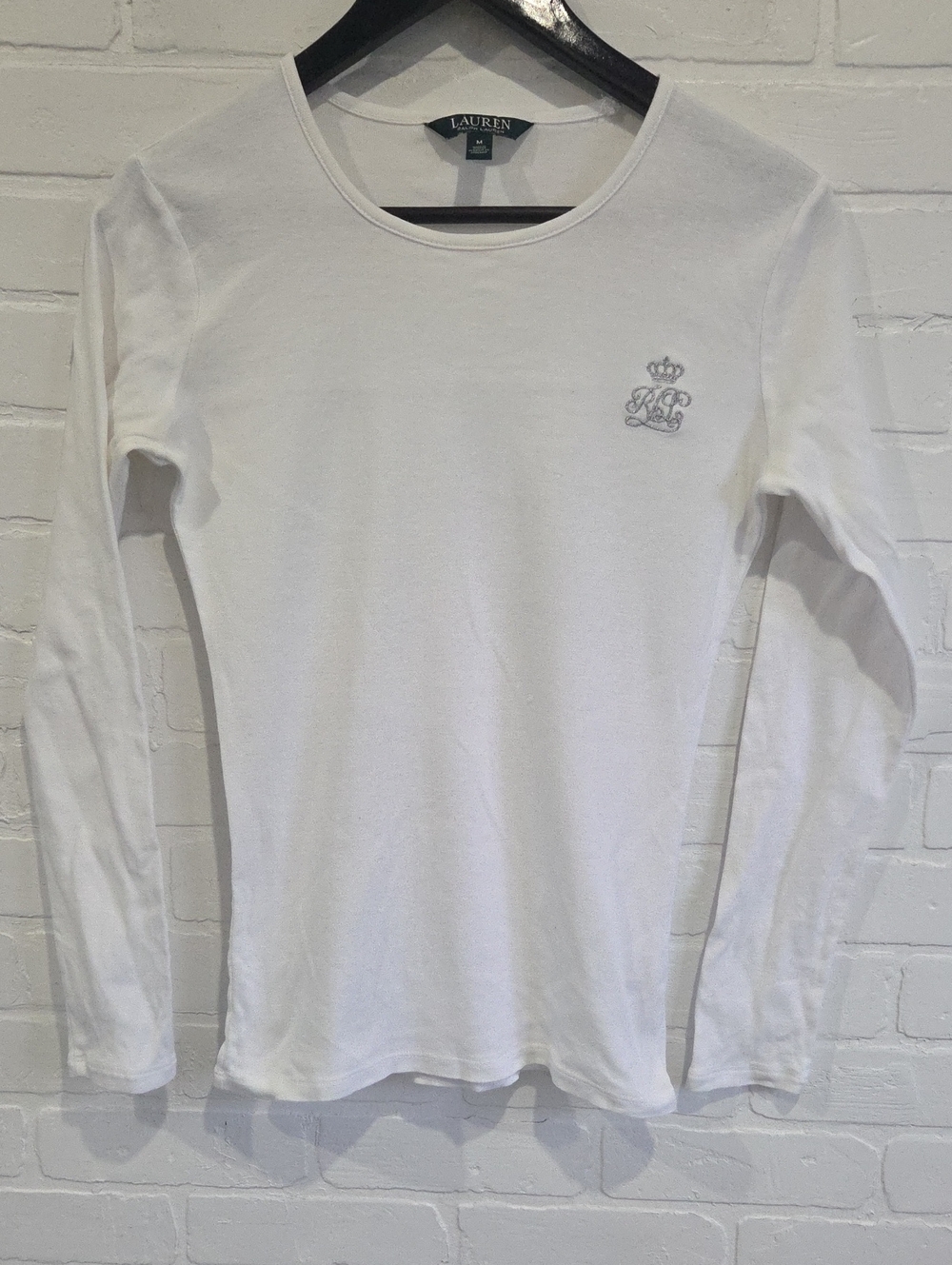 Ralph Lauren White Top with Dark Green Label